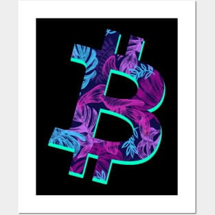 Bitcoin Summer Flower Posters and Art